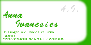 anna ivancsics business card